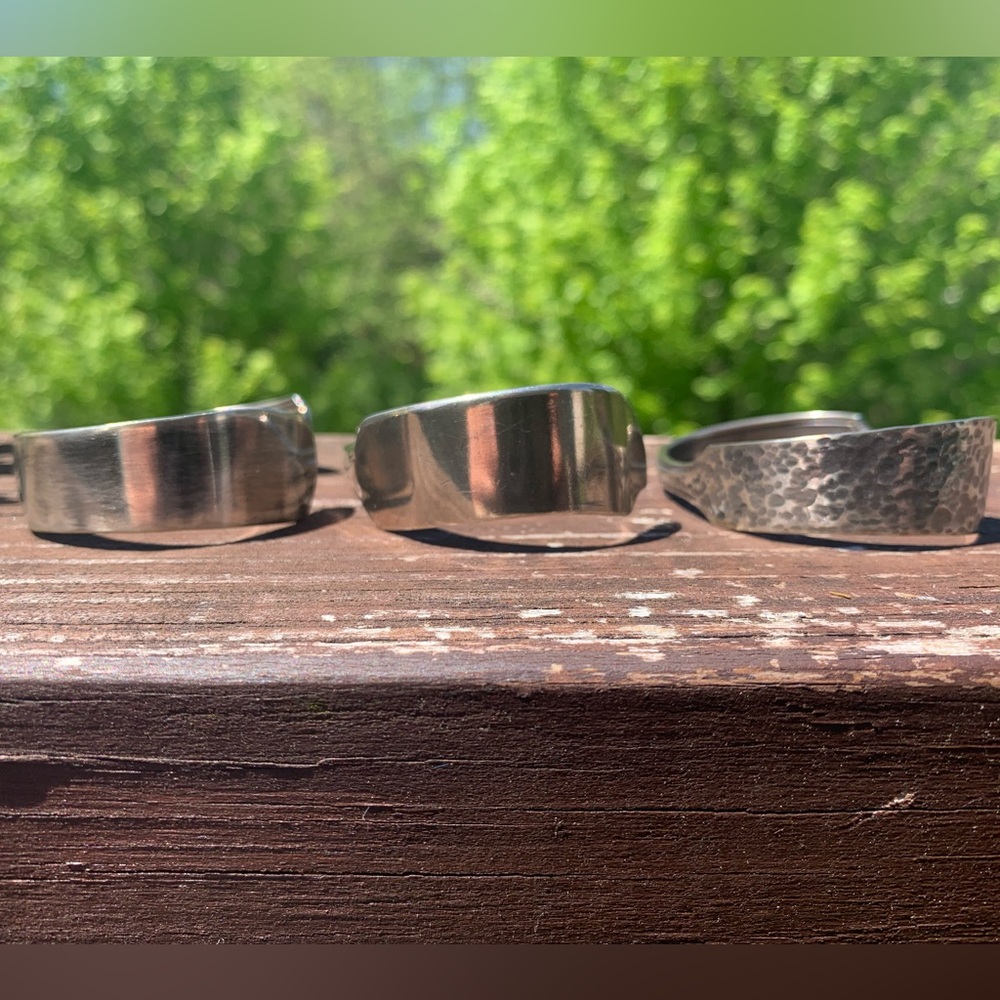 3 Knife Bracelet Cuff Lot Handmade Artisan Vintage Antique
